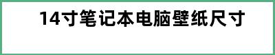 14寸笔记本电脑壁纸尺寸