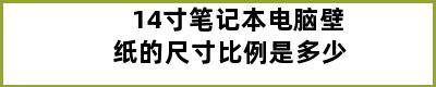 14寸笔记本电脑壁纸的尺寸比例是多少