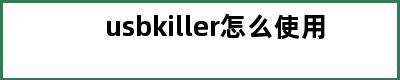 usbkiller怎么使用