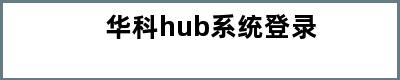 华科hub系统登录