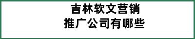 吉林软文营销推广公司有哪些