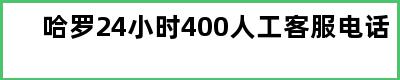 哈罗24小时400人工客服电话