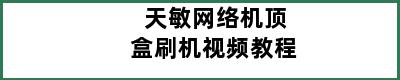 天敏网络机顶盒刷机视频教程