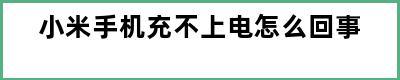 小米手机充不上电怎么回事