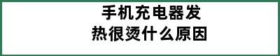 手机充电器发热很烫什么原因