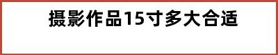 摄影作品15寸多大合适