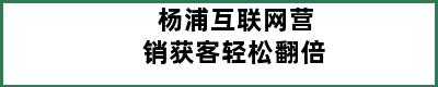 杨浦互联网营销获客轻松翻倍