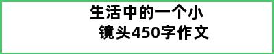 生活中的一个小镜头450字作文