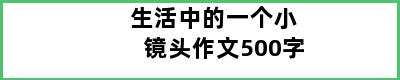 生活中的一个小镜头作文500字