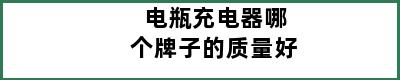 电瓶充电器哪个牌子的质量好