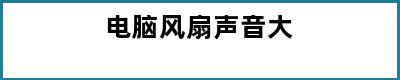 电脑风扇声音大