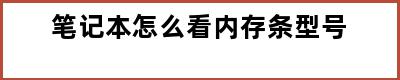 笔记本怎么看内存条型号