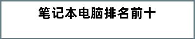 笔记本电脑排名前十