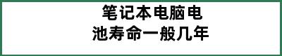 笔记本电脑电池寿命一般几年