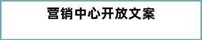 营销中心开放文案