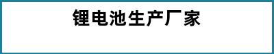 锂电池生产厂家