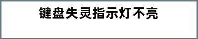 键盘失灵指示灯不亮