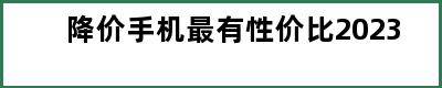 降价手机最有性价比2023