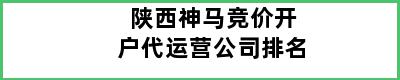 陕西神马竞价开户代运营公司排名