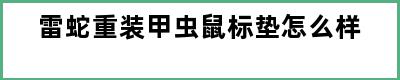 雷蛇重装甲虫鼠标垫怎么样