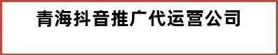 青海抖音推广代运营公司